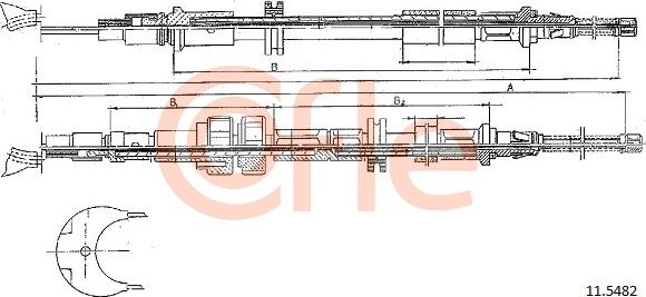 Cofle 11.5482 - Cable, parking brake car-mod.net
