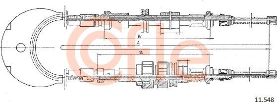 Cofle 11.548 - Cable, parking brake car-mod.net