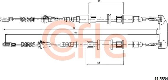 Cofle 11.5854 - Cable, parking brake car-mod.net