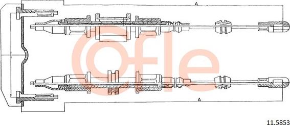 Cofle 11.5853 - Cable, parking brake car-mod.net