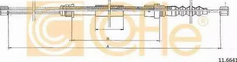 Cofle 11.6641 - Cable, parking brake car-mod.net