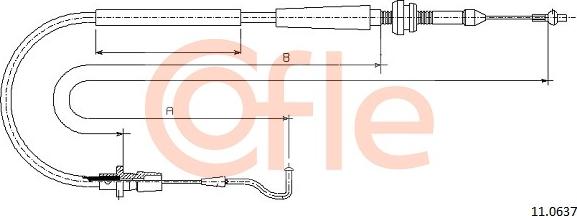 Cofle 11.0637 - Accelerator Cable car-mod.net