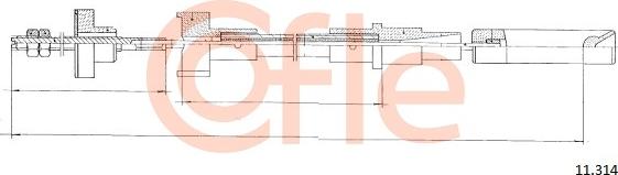 Cofle 11.314 - Clutch Cable car-mod.net