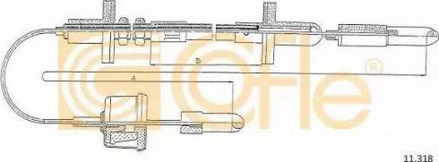 Cofle 11.318 - Clutch Cable car-mod.net
