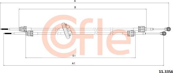 Cofle 11.3356 - Cable, tip, manual transmission car-mod.net