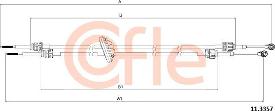 Cofle 11.3357 - Cable, tip, manual transmission car-mod.net