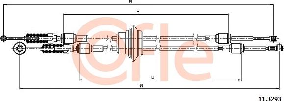 Cofle 11.3293 - Cable, tip, manual transmission car-mod.net