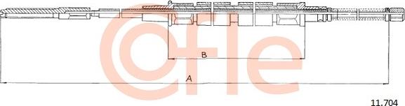 Cofle 11.704 - Cable, parking brake car-mod.net
