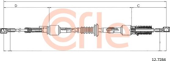 Cofle 12.7284 - Cable, tip, manual transmission car-mod.net