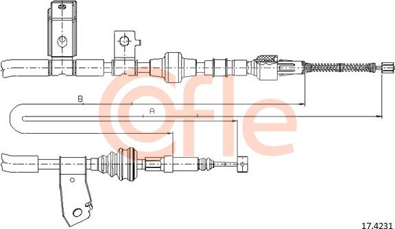 Cofle 17.4231 - Cable, parking brake car-mod.net