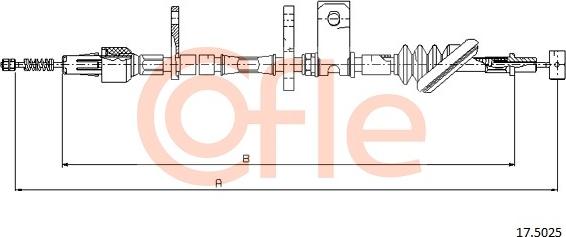 Cofle 92.17.5025 - Cable, parking brake car-mod.net
