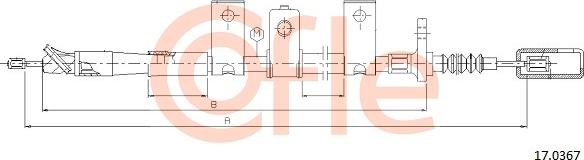 Cofle 17.0367 - Cable, parking brake car-mod.net
