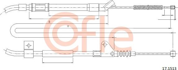Cofle 17.1513 - Cable, parking brake car-mod.net