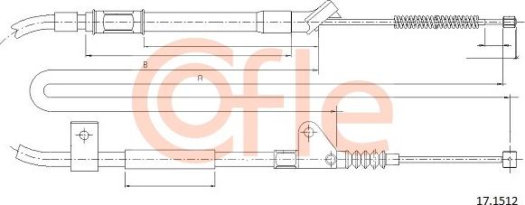 Cofle 17.1512 - Cable, parking brake car-mod.net