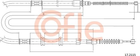 Cofle 17.2115 - Cable, parking brake car-mod.net