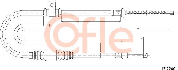 Cofle 17.2206 - Cable, parking brake car-mod.net