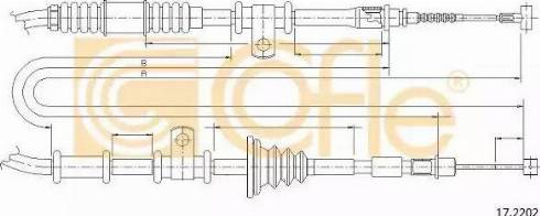 Cofle 17.2202 - Cable, parking brake car-mod.net
