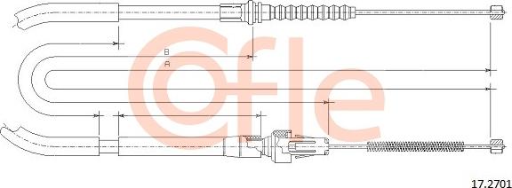 Cofle 92.17.2701 - Cable, parking brake car-mod.net
