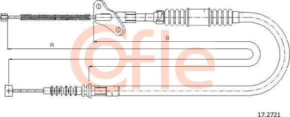 Cofle 17.2721 - Cable, parking brake car-mod.net