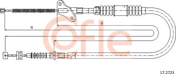 Cofle 17.2723 - Cable, parking brake car-mod.net