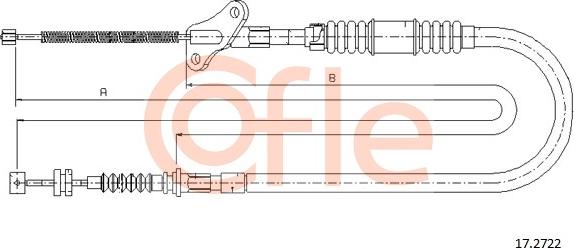 Cofle 17.2722 - Cable, parking brake car-mod.net