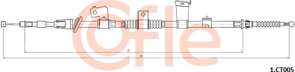 Cofle 92.1.CT005 - Cable, parking brake car-mod.net