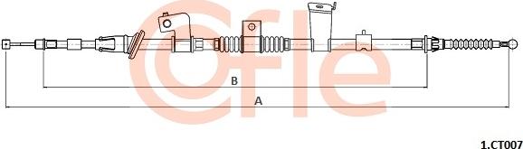 Cofle 92.1.CT007 - Cable, parking brake car-mod.net