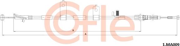 Cofle 1.MA009 - Cable, parking brake car-mod.net