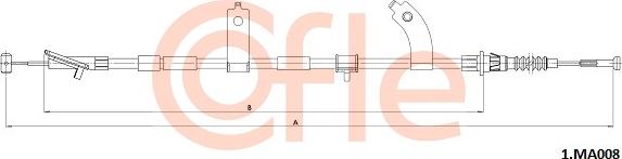 Cofle 1.MA008 - Cable, parking brake car-mod.net