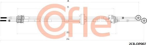 Cofle 2CB.OP009 - Cable, tip, manual transmission car-mod.net