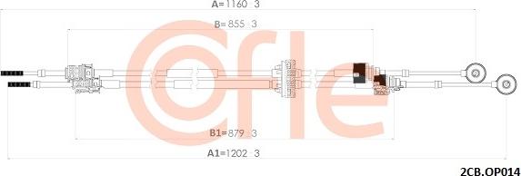 Cofle 2CB.OP014 - Cable, tip, manual transmission car-mod.net