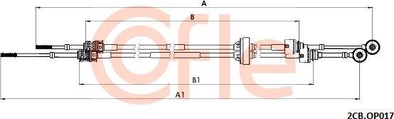 Cofle 2CB.OP017 - Cable, tip, manual transmission car-mod.net