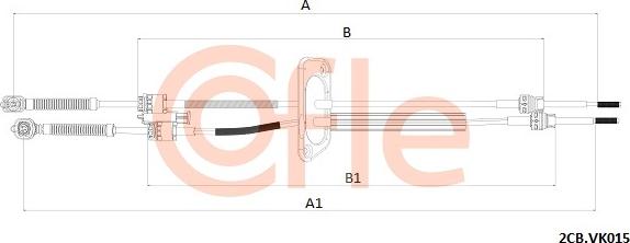 Cofle 92.2CB.VK015 - Cable, tip, manual transmission car-mod.net