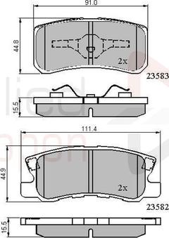 Comline ADB0905 - Brake Pad Set, disc brake car-mod.net