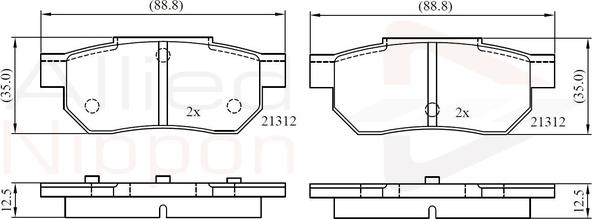 Comline ADB0460 - Brake Pad Set, disc brake car-mod.net