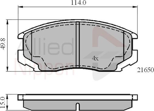 Comline ADB0415 - Brake Pad Set, disc brake car-mod.net