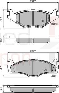 Comline ADB0149 - Brake Pad Set, disc brake car-mod.net