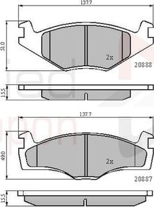 Comline ADB0148 - Brake Pad Set, disc brake car-mod.net