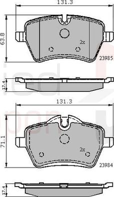 Comline ADB01673 - Brake Pad Set, disc brake car-mod.net