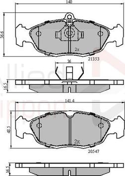 Comline ADB0134 - Brake Pad Set, disc brake car-mod.net