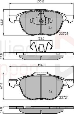 Comline ADB01323 - Brake Pad Set, disc brake car-mod.net