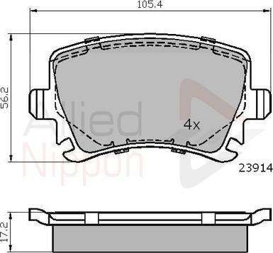 Comline ADB01284 - Brake Pad Set, disc brake car-mod.net