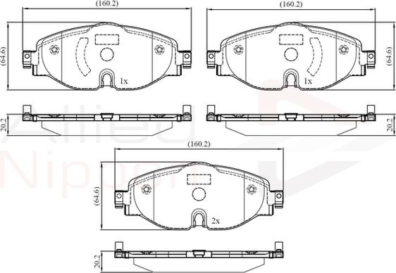 Comline ADB02158 - Brake Pad Set, disc brake car-mod.net