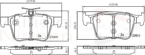 Comline ADB02157 - Brake Pad Set, disc brake car-mod.net