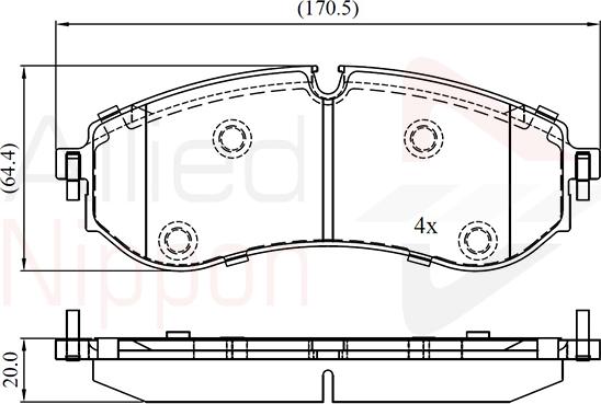 Comline ADB02845 - Brake Pad Set, disc brake car-mod.net