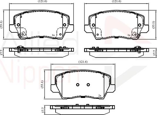 Comline ADB02861 - Brake Pad Set, disc brake car-mod.net