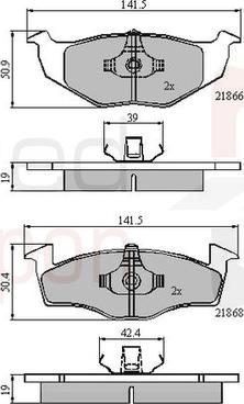 Comline ADB0706 - Brake Pad Set, disc brake car-mod.net