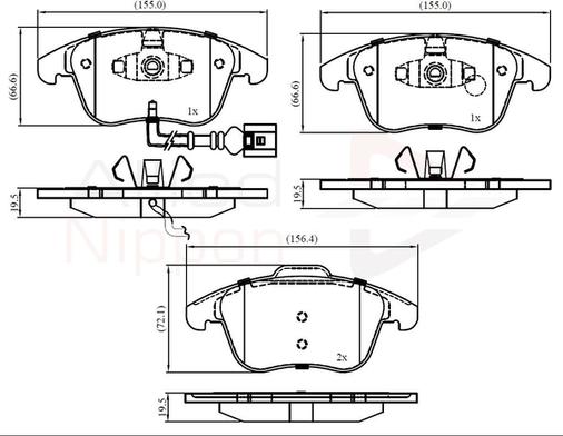 Comline ADB16022 - Brake Pad Set, disc brake car-mod.net