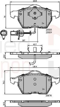 Comline ADB11542 - Brake Pad Set, disc brake car-mod.net