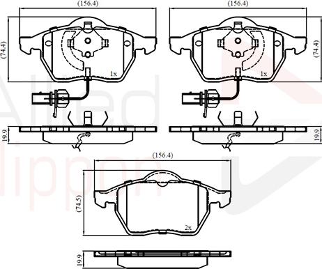 Comline ADB11025 - Brake Pad Set, disc brake car-mod.net